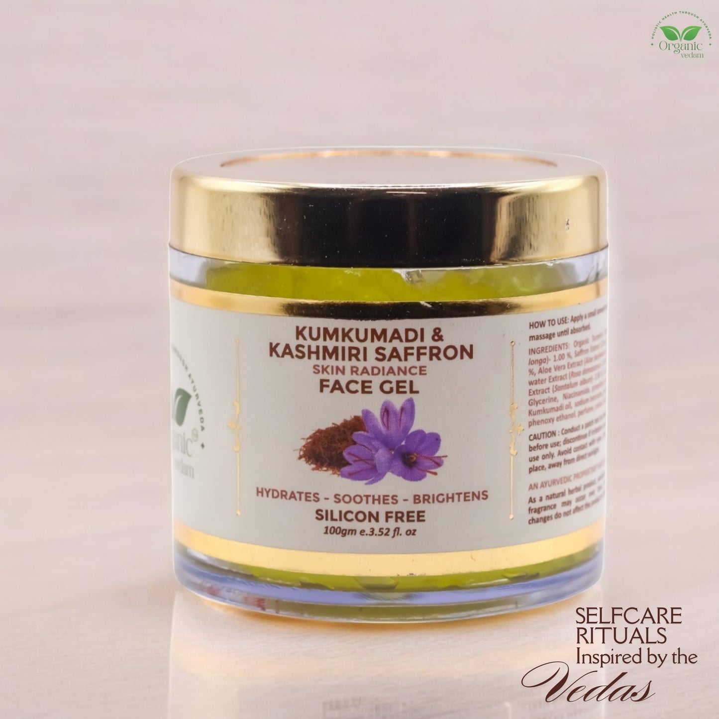 Kumkumadi & Kashmiri Saffron Skin Radiance Face Gel - 100 gm