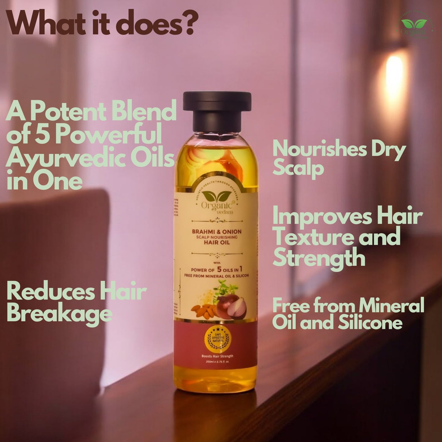 Brahmi & Onion Scalp Nourishing Hair Oil - 200 ml