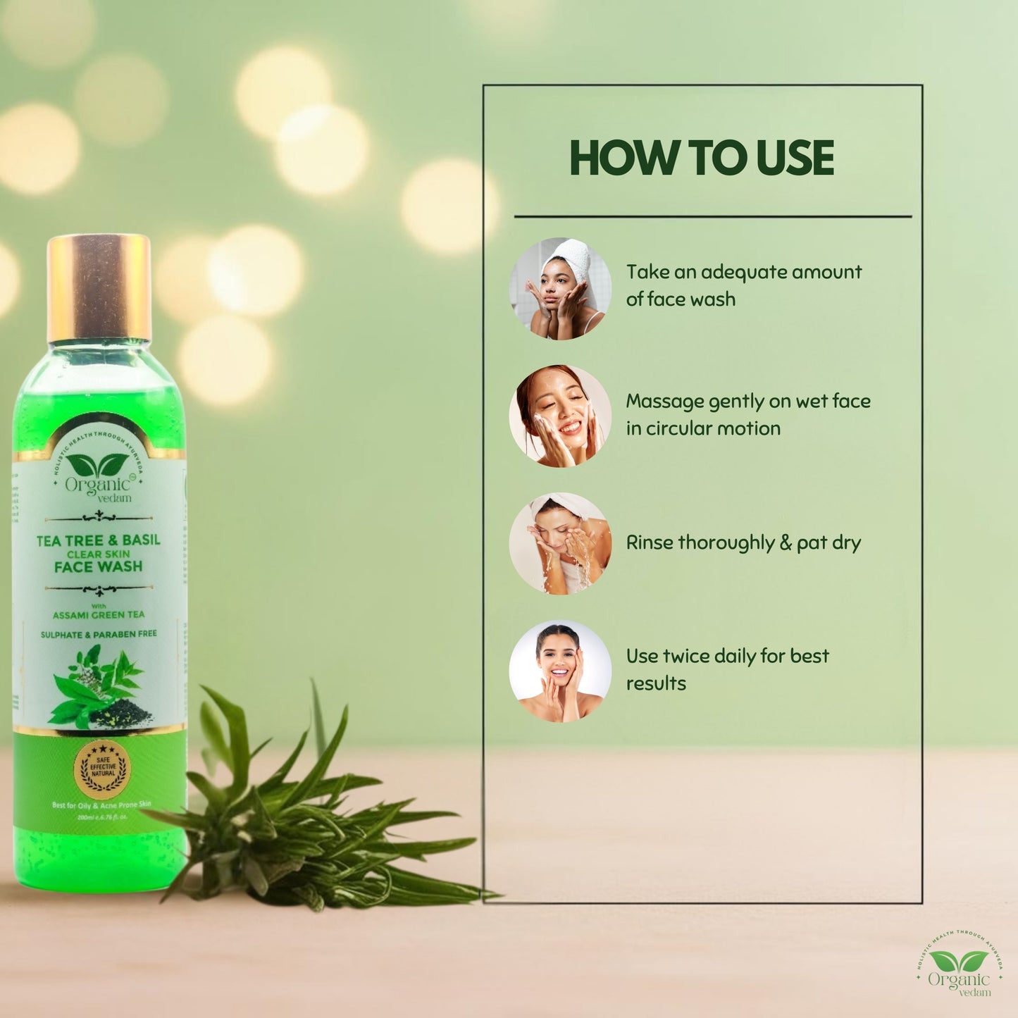 Tea Tree & Basil Clear Skin Face Wash - 200 ml