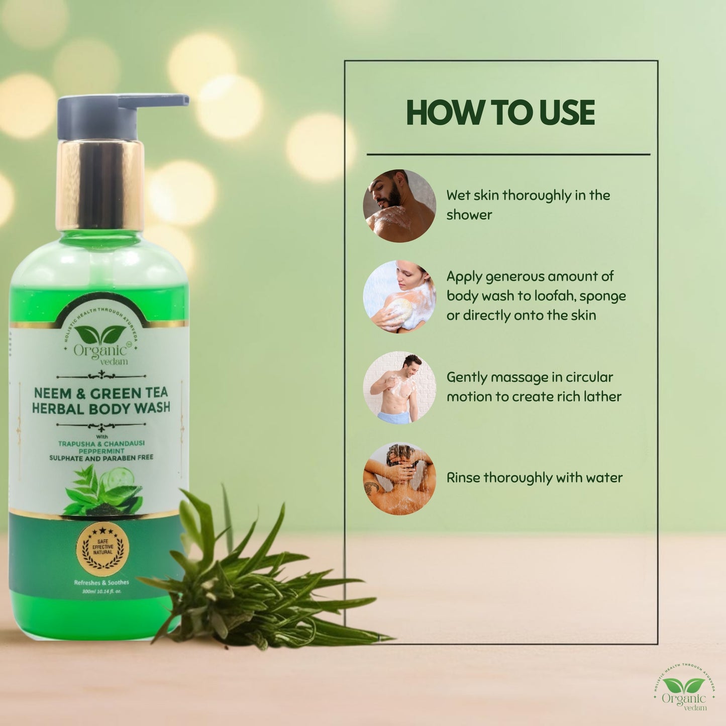 Neem & Green Tea Herbal Body Wash