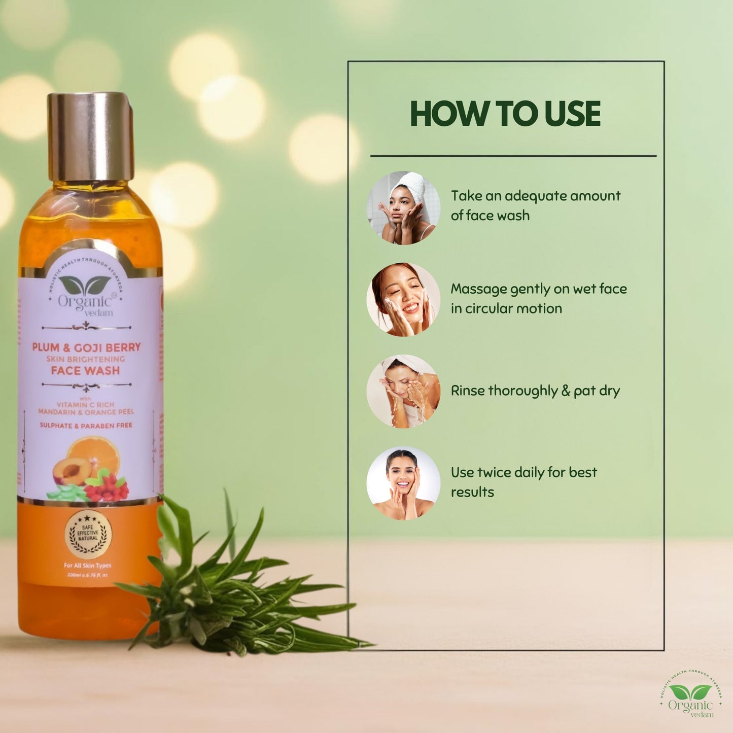 Plum & Goji Berry Skin Brightening Face Wash - 200 ml