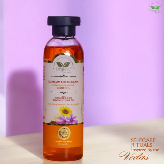 Kumkumadi Thailam Glowing Enhancing Body Oil + [FREE] Tejas Glow Enhancing Kumkumadi Soap