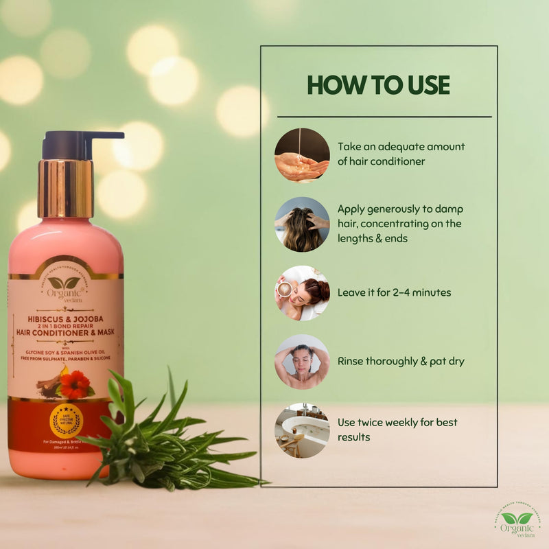 Hibiscus & Jojoba 2 in 1 Bond Repair Hair Conditioner & Mask