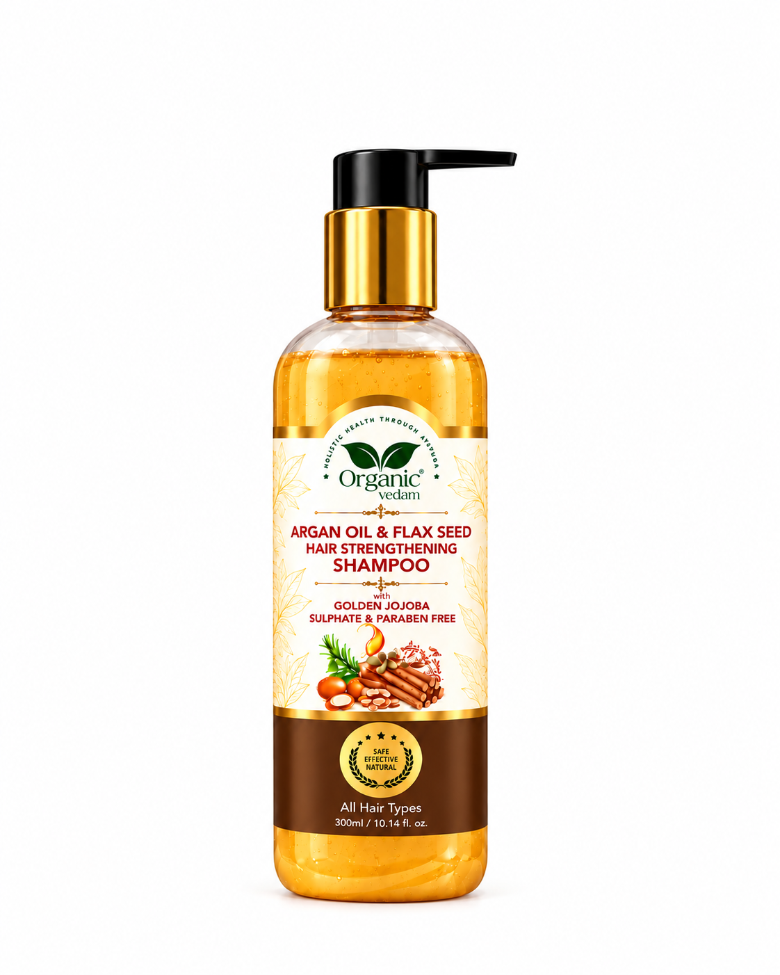 Argan Oil & Flax Seed Hair Strengthening Shampoo - 300 ml