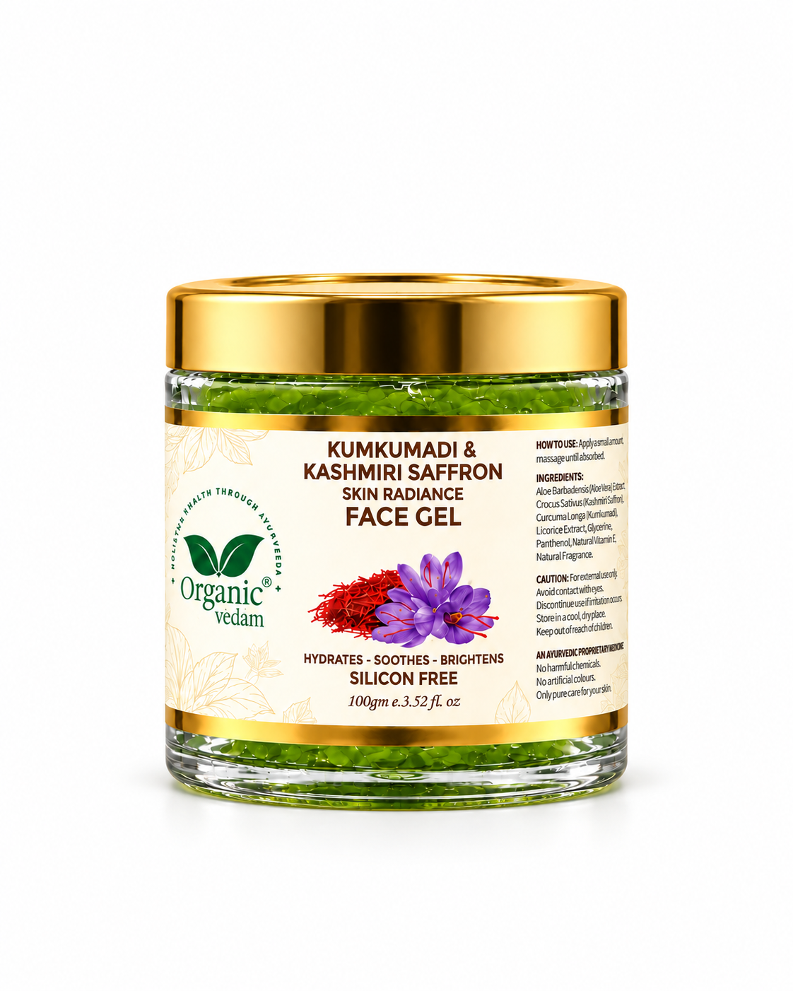 Kumkumadi & Kashmiri Saffron Skin Radiance Face Gel - 100 gm