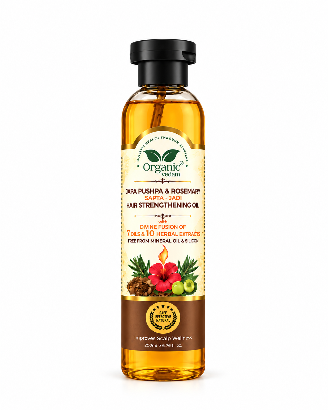 Japa Pushpa & Rosemary Sapta-Jadi Hair Strengthening Oil