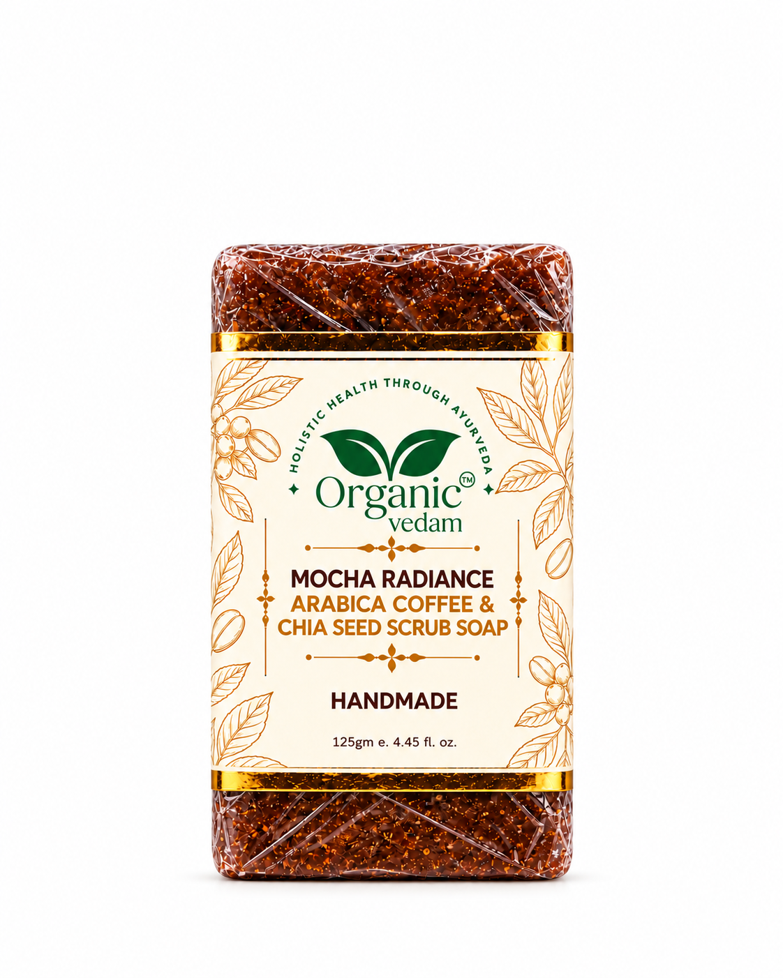 Mocha Radiance Arabica Coffee & Chia Seed Scrub Soap - 125 gm
