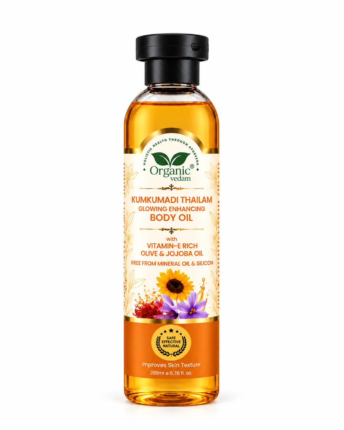 Kumkumadi Thailam Glowing Enhancing Body Oil + [FREE] Tejas Glow Enhancing Kumkumadi Soap